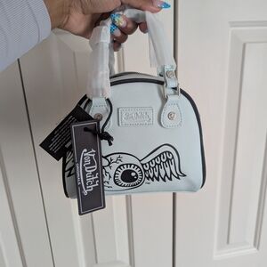 Von Dutch Light Blue Mini Dome Satchel Bag